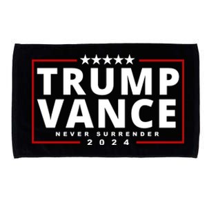 Trump Vance Never Surrender 2024 Politcal Microfiber Hand Towel