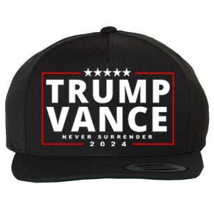 Trump Vance Never Surrender 2024 Politcal Wool Snapback Cap