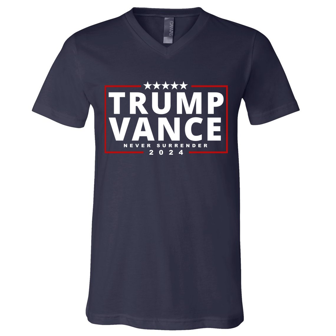 Trump Vance Never Surrender 2024 Politcal V-Neck T-Shirt