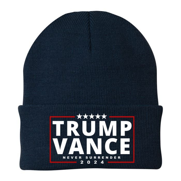 Trump Vance Never Surrender 2024 Politcal Knit Cap Winter Beanie