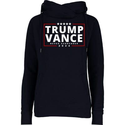 Trump Vance Never Surrender 2024 Politcal Womens Funnel Neck Pullover Hood