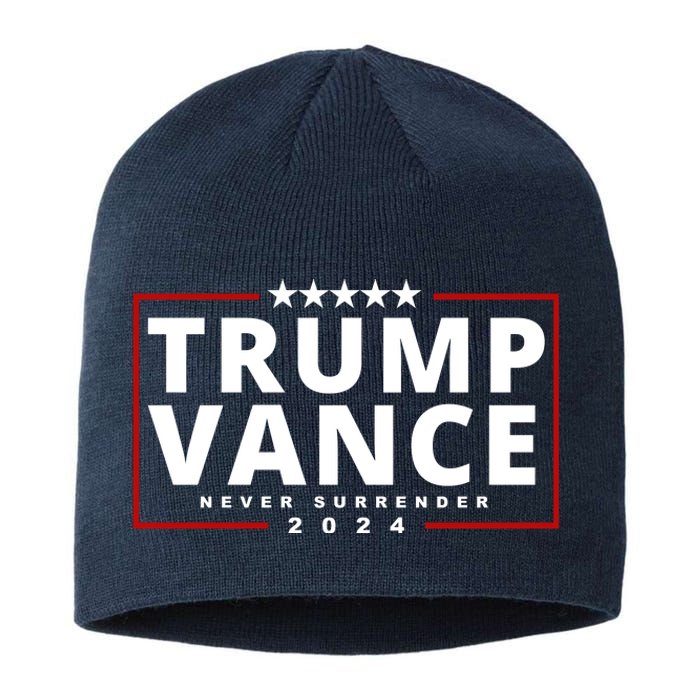 Trump Vance Never Surrender 2024 Politcal Sustainable Beanie