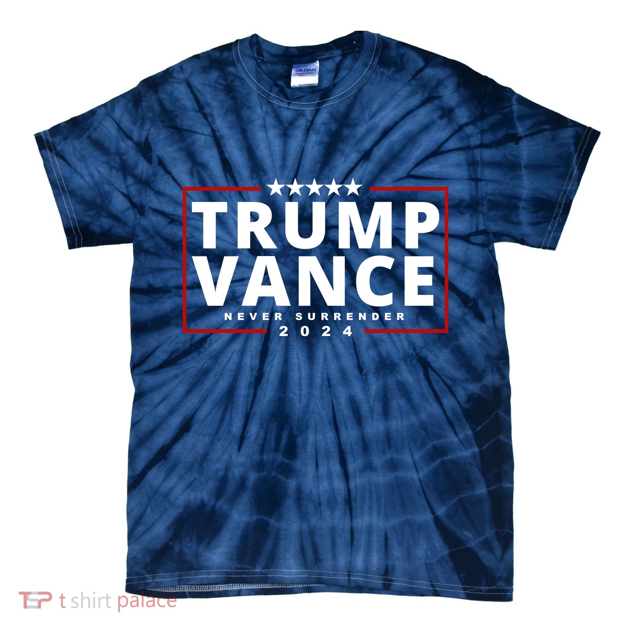 Trump Vance Never Surrender 2024 Politcal Tie-Dye T-Shirt