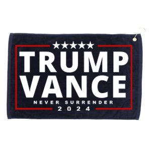 Trump Vance Never Surrender 2024 Politcal Grommeted Golf Towel