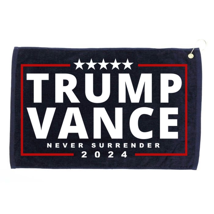 Trump Vance Never Surrender 2024 Politcal Grommeted Golf Towel