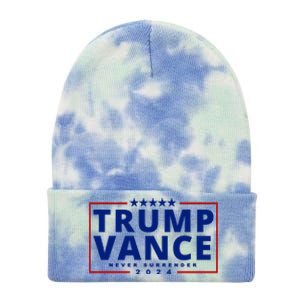 Trump Vance Never Surrender 2024 Politcal Tie Dye 12in Knit Beanie