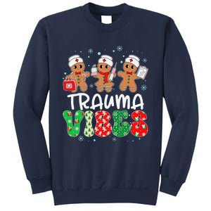 Trauma Vibes Nurse Gingerbread Xmas Stethoscope Christmas Sweatshirt