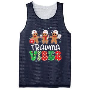 Trauma Vibes Nurse Gingerbread Xmas Stethoscope Christmas Mesh Reversible Basketball Jersey Tank