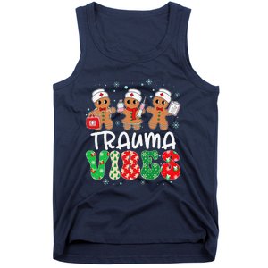 Trauma Vibes Nurse Gingerbread Xmas Stethoscope Christmas Tank Top