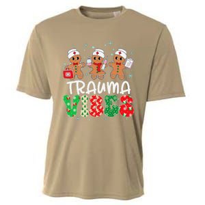 Trauma Vibes Nurse Gingerbread Xmas Stethoscope Christmas Cooling Performance Crew T-Shirt