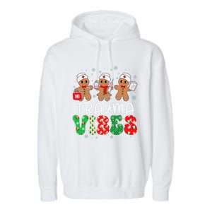 Trauma Vibes Nurse Gingerbread Xmas Stethoscope Christmas Garment-Dyed Fleece Hoodie