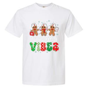 Trauma Vibes Nurse Gingerbread Xmas Stethoscope Christmas Garment-Dyed Heavyweight T-Shirt