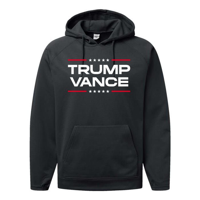 Trump Vance Never Surrender 2024 Performance Fleece Hoodie