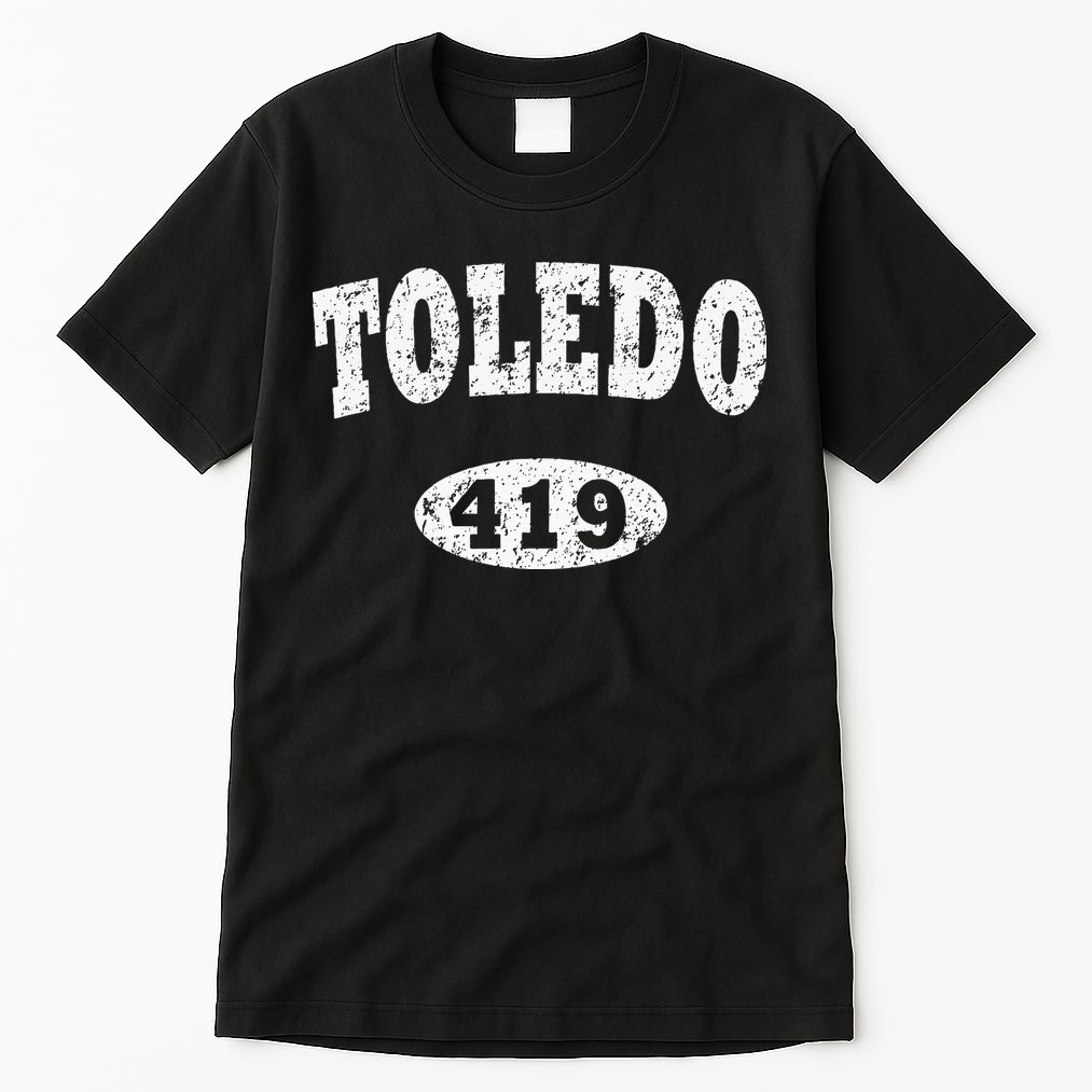 Toledo Vintage Ohio Area Code 419 Tall T-Shirt