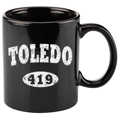 Toledo Vintage Ohio Area Code 419 11oz C Handle Ceramic Mug
