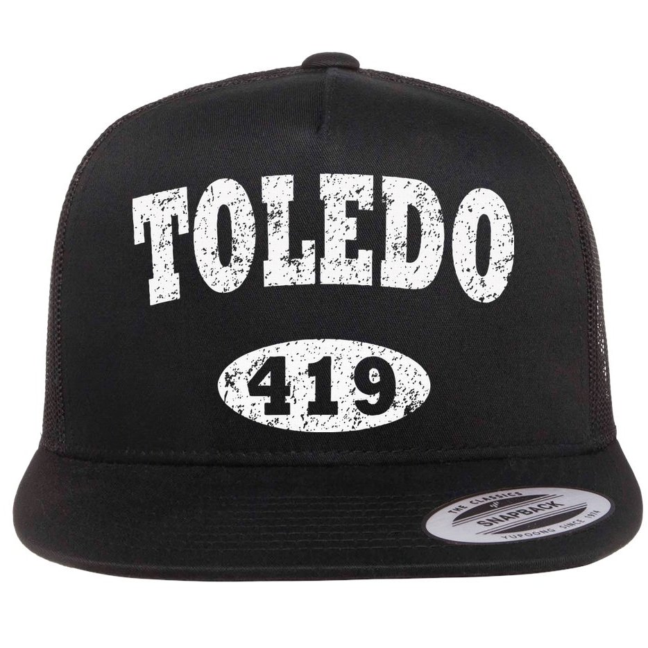 Toledo Vintage Ohio Area Code 419 Flat Bill Trucker Hat