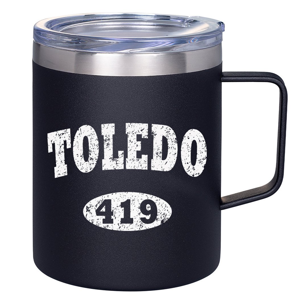 Toledo Vintage Ohio Area Code 419 12oz Stainless Steel Coffee Mug