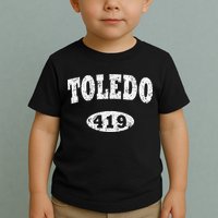 Toledo Vintage Ohio Area Code 419 Toddler T-Shirt