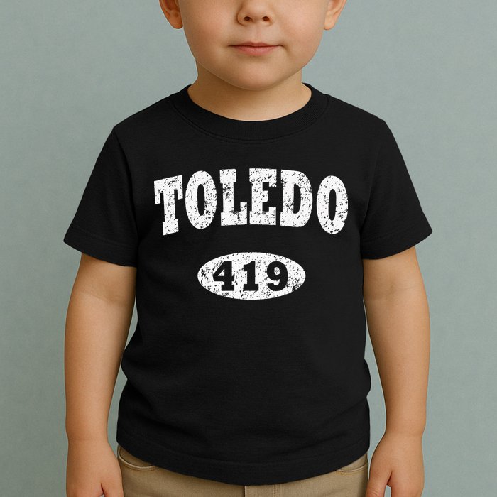 Toledo Vintage Ohio Area Code 419 Toddler T-Shirt