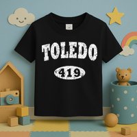 Toledo Vintage Ohio Area Code 419 Toddler T-Shirt
