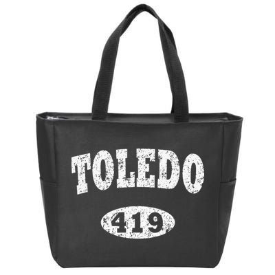 Toledo Vintage Ohio Area Code 419 Zip Tote Bag