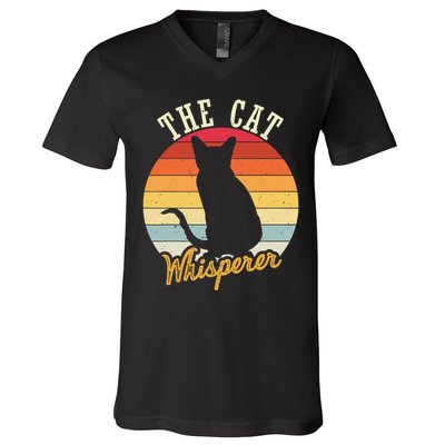 Tennessee Volleyball Orange Vintage Text V-Neck T-Shirt