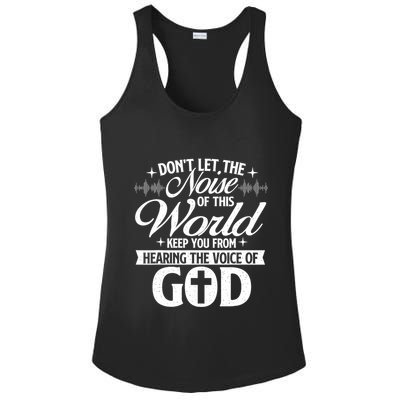 The Voice Of God Christian Faithg Religion Jesus Christ Ladies PosiCharge Competitor Racerback Tank