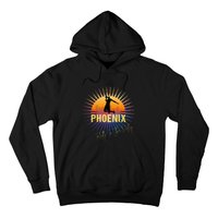 The Valley Oop Phoenix Basketball Retro Sunset Rally Hoodie