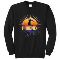 The Valley Oop Phoenix Basketball Retro Sunset Rally Sweatshirt