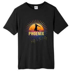 The Valley Oop Phoenix Basketball Retro Sunset Rally Tall Fusion ChromaSoft Performance T-Shirt