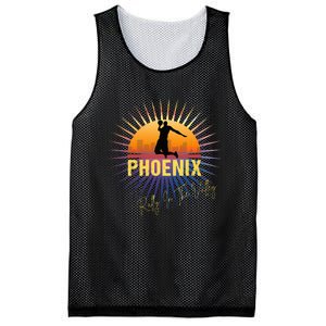 The Valley Oop Phoenix Basketball Retro Sunset Rally Mesh Reversible Basketball Jersey Tank