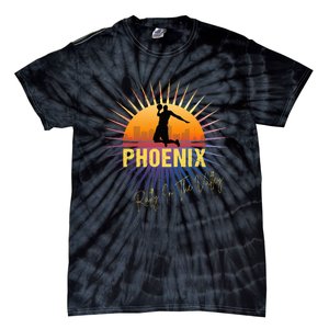 The Valley Oop Phoenix Basketball Retro Sunset Rally Tie-Dye T-Shirt