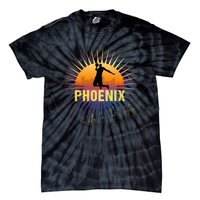 The Valley Oop Phoenix Basketball Retro Sunset Rally Tie-Dye T-Shirt