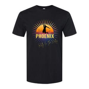 The Valley Oop Phoenix Basketball Retro Sunset Rally Softstyle CVC T-Shirt