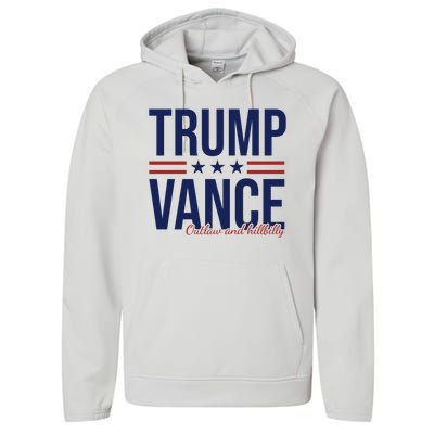 Trump Vance Outlaw And Hillbilly 2024 Election Performance Fleece Hoodie