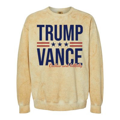 Trump Vance Outlaw And Hillbilly 2024 Election Colorblast Crewneck Sweatshirt