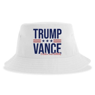 Trump Vance Outlaw And Hillbilly 2024 Election Sustainable Bucket Hat