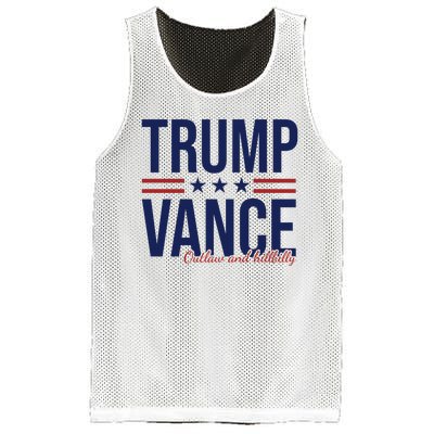 Trump Vance Outlaw And Hillbilly 2024 Election Mesh Reversible Basketball Jersey Tank