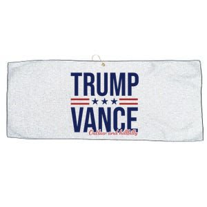 Trump Vance Outlaw And Hillbilly 2024 Election Large Microfiber Waffle Golf Towel