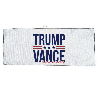 Trump Vance Outlaw And Hillbilly 2024 Election Large Microfiber Waffle Golf Towel