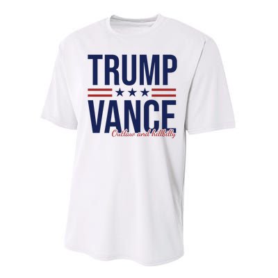 Trump Vance Outlaw And Hillbilly 2024 Election Performance Sprint T-Shirt