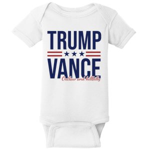 Trump Vance Outlaw And Hillbilly 2024 Election Baby Bodysuit