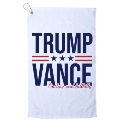 Trump Vance Outlaw And Hillbilly 2024 Election Platinum Collection Golf Towel