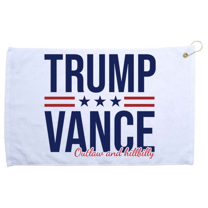 Trump Vance Outlaw And Hillbilly 2024 Election Grommeted Golf Towel