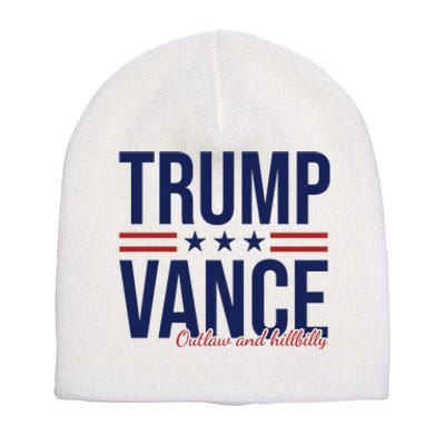 Trump Vance Outlaw And Hillbilly 2024 Election Short Acrylic Beanie