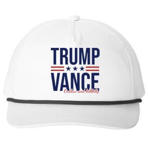 Trump Vance Outlaw And Hillbilly 2024 Election Snapback Five-Panel Rope Hat