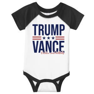 Trump Vance Outlaw And Hillbilly 2024 Election Infant Baby Jersey Bodysuit