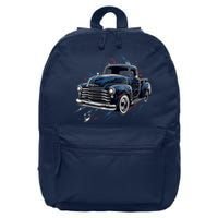 Truck Vintage Old Classic School American Pickup Retro Farm 16 in Basic Backpack