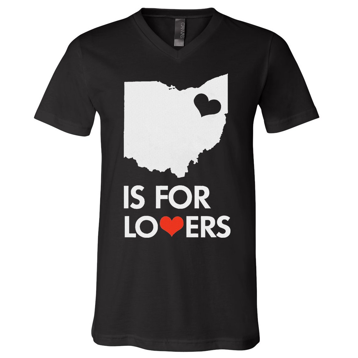 Throwback Vintage Ohio Is For Lovers T Distressed V-Neck T-Shirt