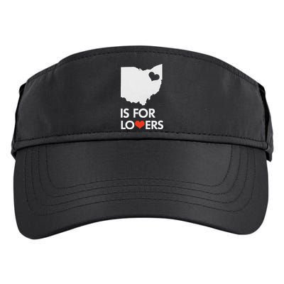 Throwback Vintage Ohio Is For Lovers T Distressed Adult Drive Performance Visor